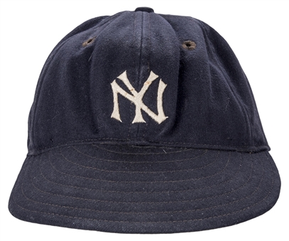 Circa 1946-48 Phil Rizzuto Game Used New York Yankees Spalding Cap (MEARS)